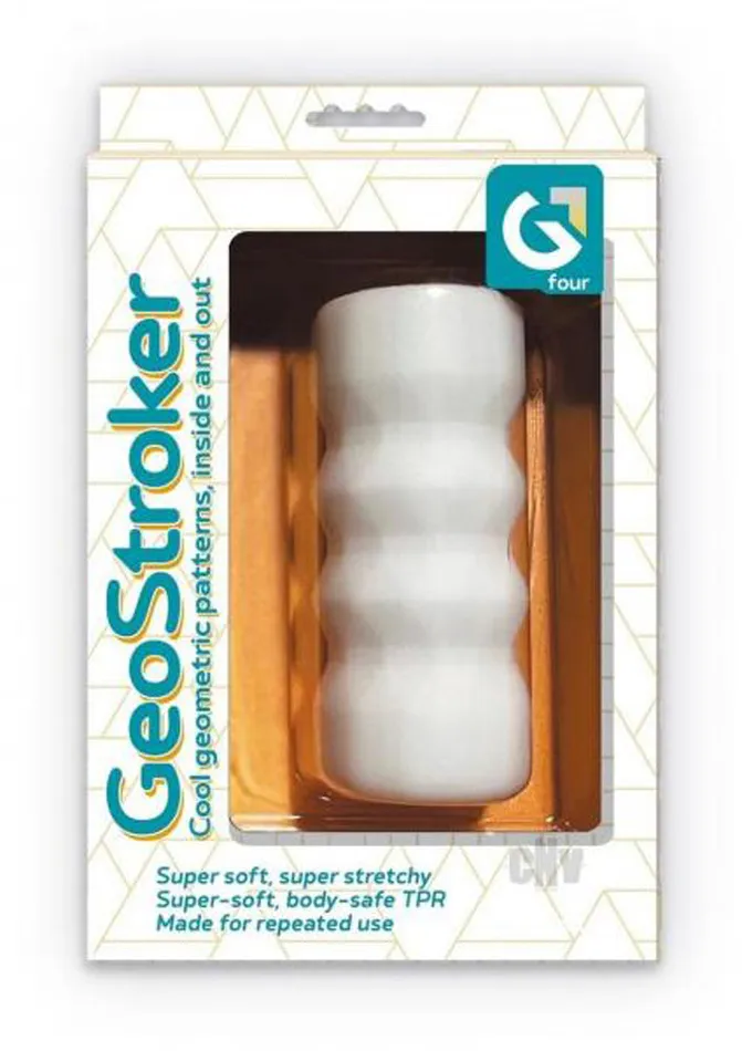 Icon Brands Geostroker 4 Stroker White Male Sex Toys