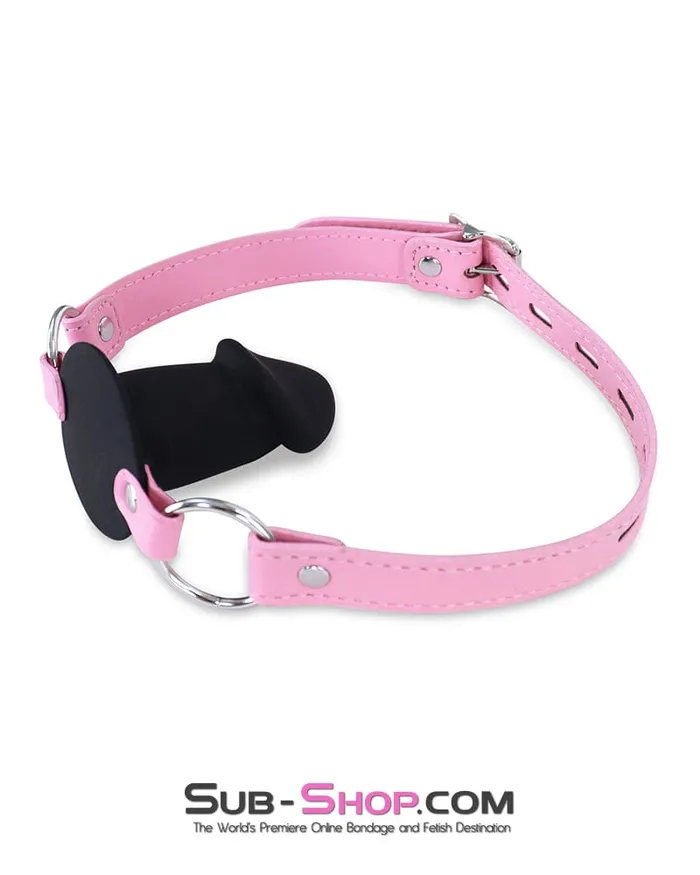 Idea Male Sex Toys 0401DLSIS Blow Job Trainer Locking Sissy Professional Dominatrix Princess Pink Silicone Penis Gag