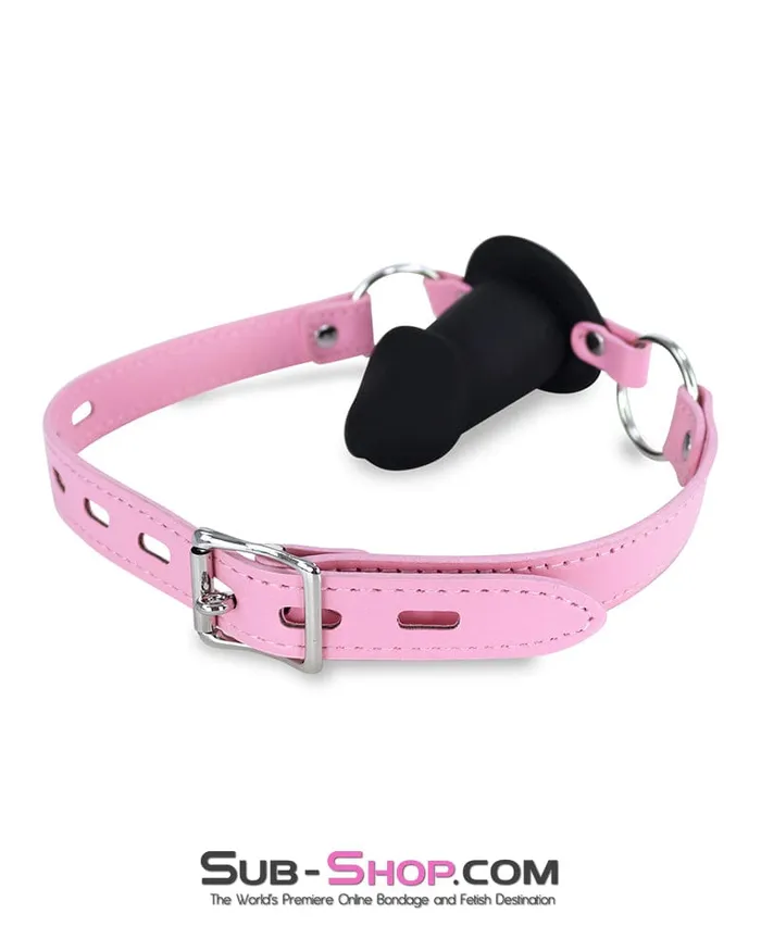 Idea Male Sex Toys 0401DLSIS Blow Job Trainer Locking Sissy Professional Dominatrix Princess Pink Silicone Penis Gag