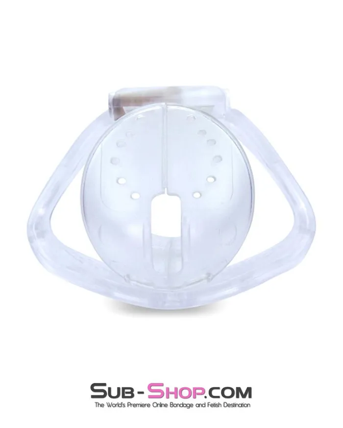 Male Sex Toys Aria 1106AR Mistresses Slave Clear High Security Ventilated Locking Male Chastity Device