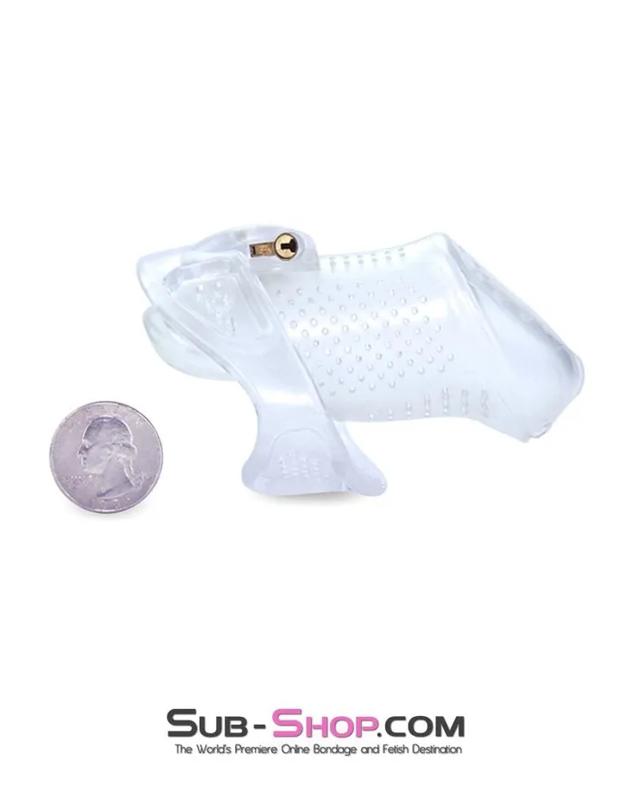 Male Sex Toys Aria 1106AR Mistresses Slave Clear High Security Ventilated Locking Male Chastity Device