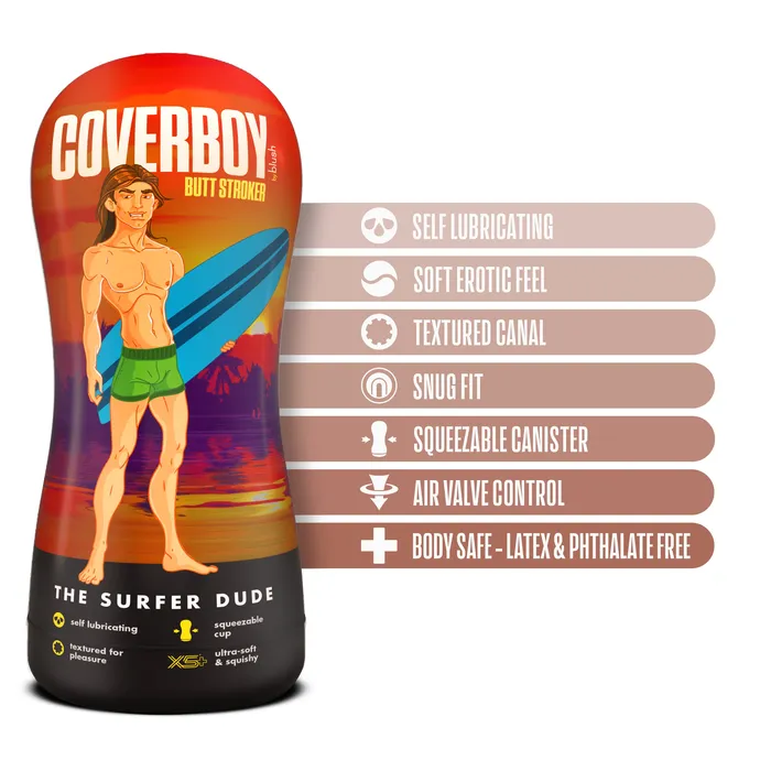 Male Sex Toys Coverboy the Surfer Dude Self Lubricating Stroker Beige Sale Specials Male Sex Toys Coverboy the Surfer Dude Self Lubricating Stroker Beige Sale Specials