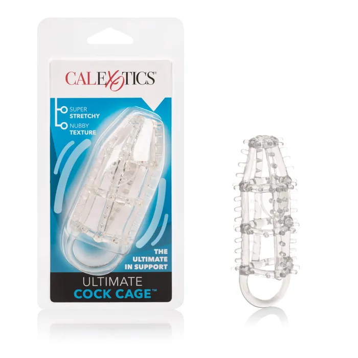 Male Sex Toys Stretchy Textured Cock Cage for Fun and Exciting Adventures Calexotics