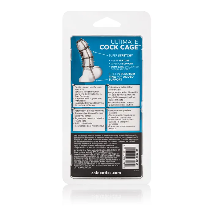 Male Sex Toys Stretchy Textured Cock Cage for Fun and Exciting Adventures Calexotics