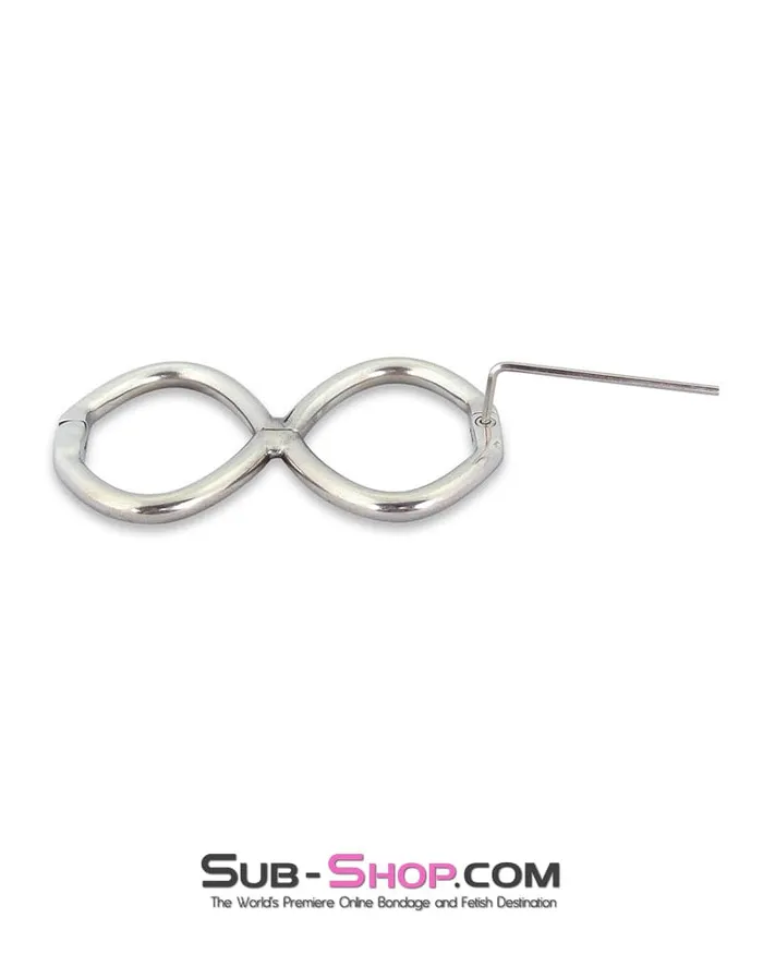 Moonwell Male Sex Toys 6904M Figure 8 Hinged Steel Handcuffs Large Extra Large