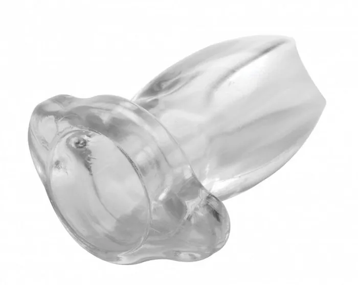 Peek Inside Fun Clear Hollow Anal Plug for Playful Adventures Xr Brands Master Series Male Sex Toys