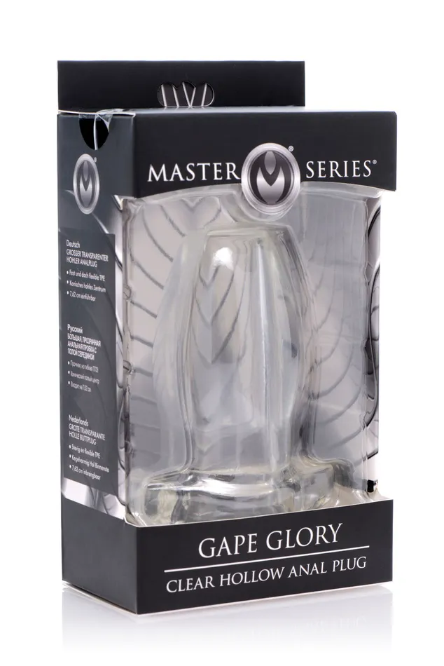 Peek Inside Fun Clear Hollow Anal Plug for Playful Adventures Xr Brands Master Series Male Sex Toys